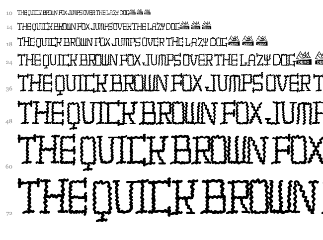 Tiritona font waterfall
